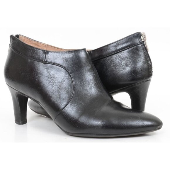 Lifestride Georgia Faux Leather Softly Pointed toe Back Zip Shootie Bootie 8M - Picture 1 of 12